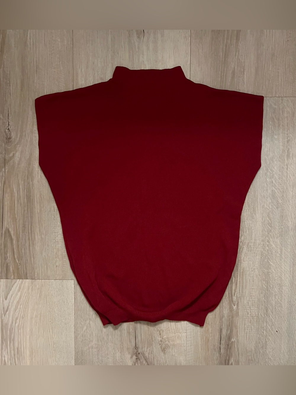 Sleeveless Knit Top in Deep Wine Red